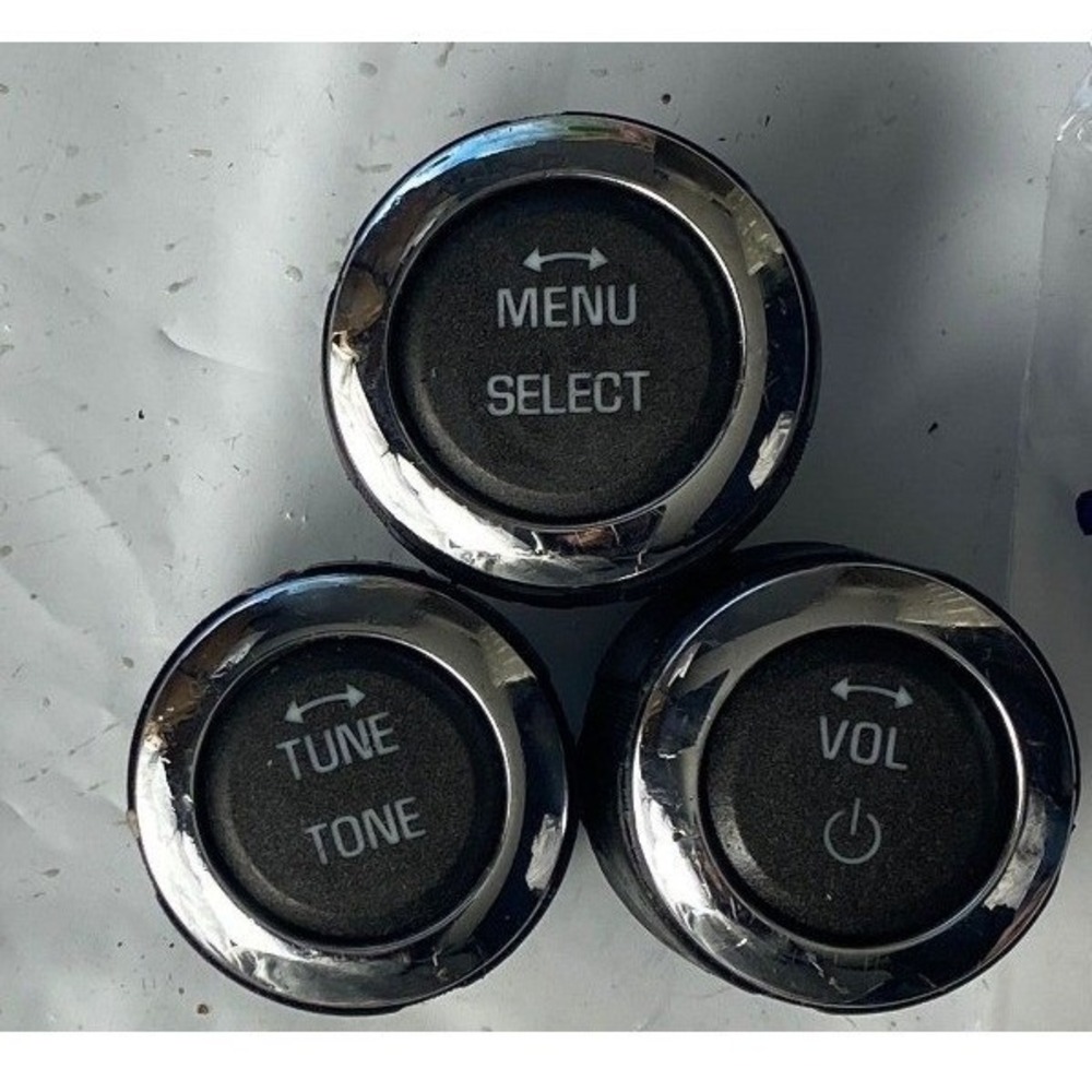 Cadillac Radio Control Knobs – Menu / Select / Tune / Volume / Power (Lot of 3)